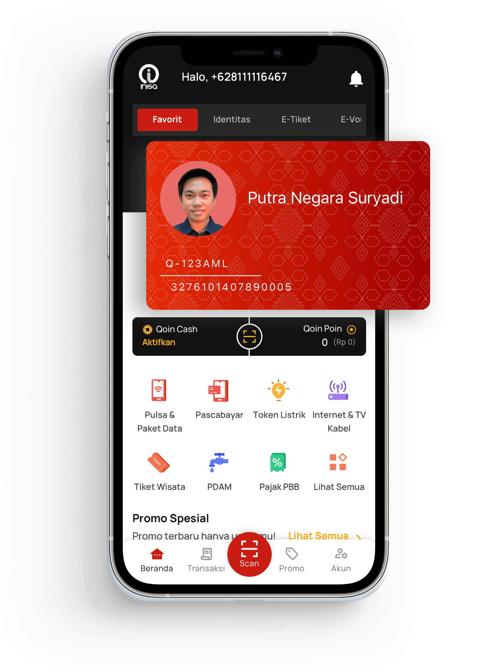 Tampilan Aplikasi INISA